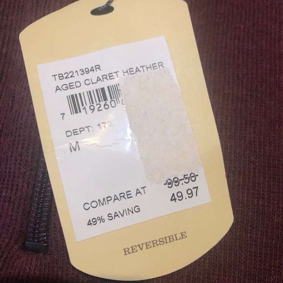 Men’sTommy Bahama Reversible three quarter zip sweater,Medium,Burgundy and Brown - Picture 11 of 12